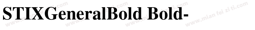STIXGeneralBold Bold字体转换